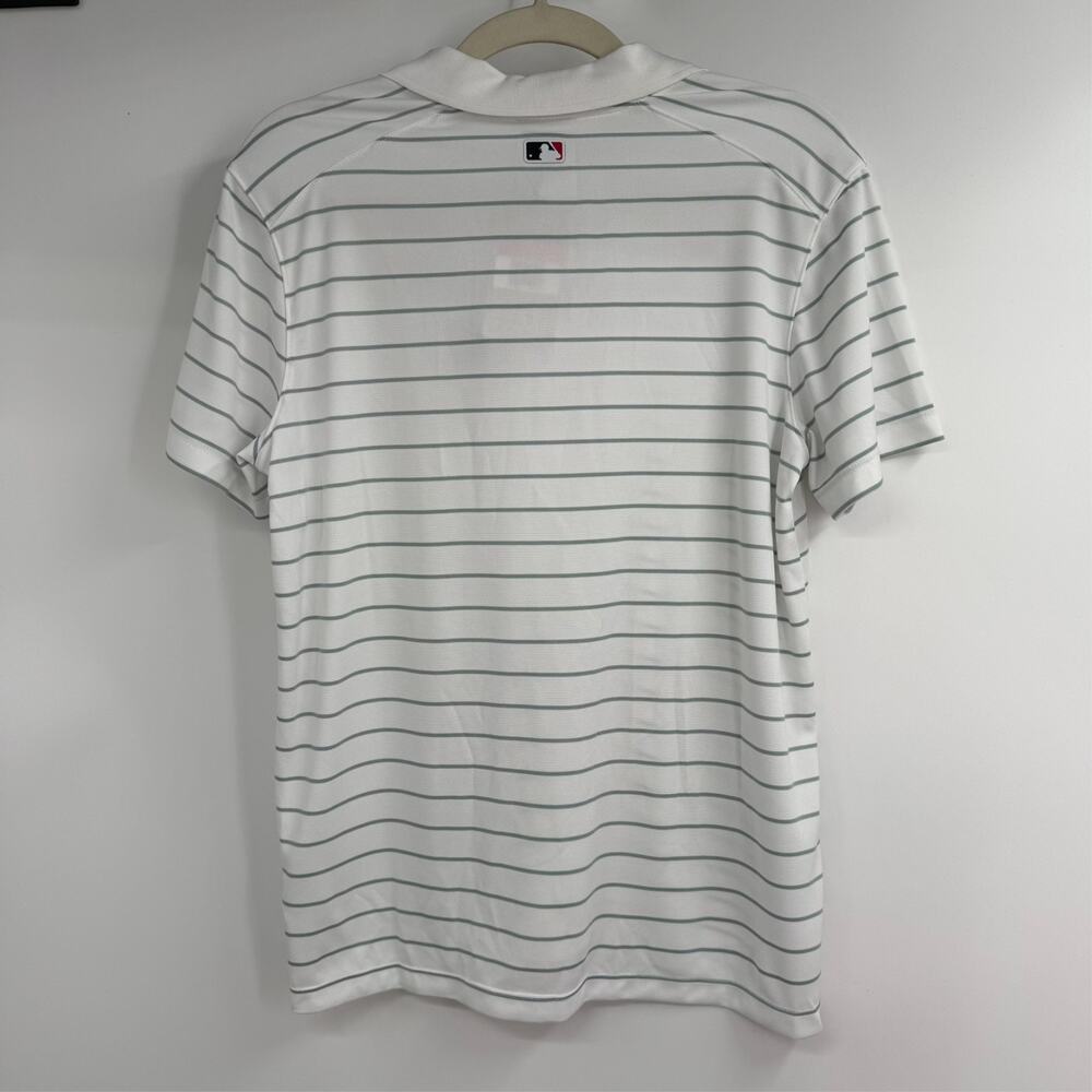 NWT Nike X Cleveland Guardian Polo Shirt Womens L White Gray Short Sleeve MLB - Picture 2 of 7